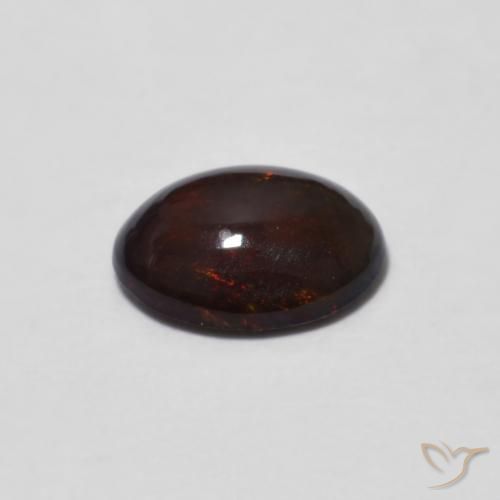 9,17 ctw natürlicher Mehrfarbig Schokoladenopal, Oval, Lichtdurchlässig