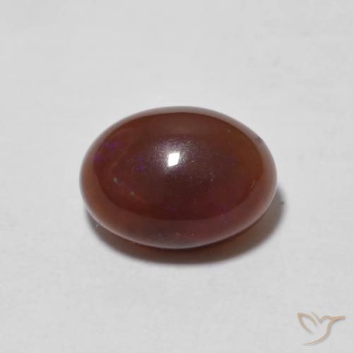 9,17 ctw natürlicher Mehrfarbig Schokoladenopal, Oval, Lichtdurchlässig