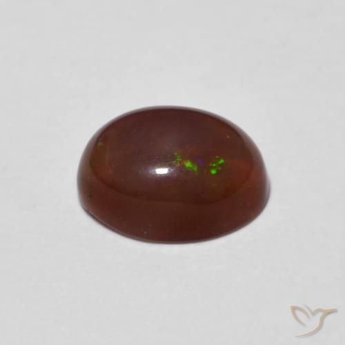 9,17 ctw natürlicher Mehrfarbig Schokoladenopal, Oval, Lichtdurchlässig