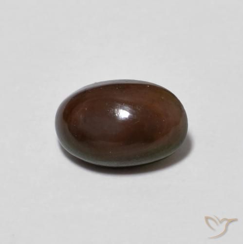 0.50ct Natürlicher Mehrfarbig Schokoladenopal, Oval, Lichtdurchlässig