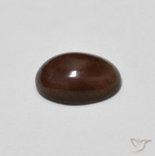 9,17 ctw natürlicher Mehrfarbig Schokoladenopal, Oval, Lichtdurchlässig