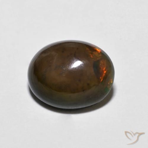 1.15ct Natürlicher Mehrfarbig Schokoladenopal, Oval, Lichtundurchlässig