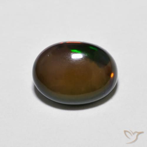 9,17 ctw natürlicher Mehrfarbig Schokoladenopal, Oval, Lichtundurchlässig