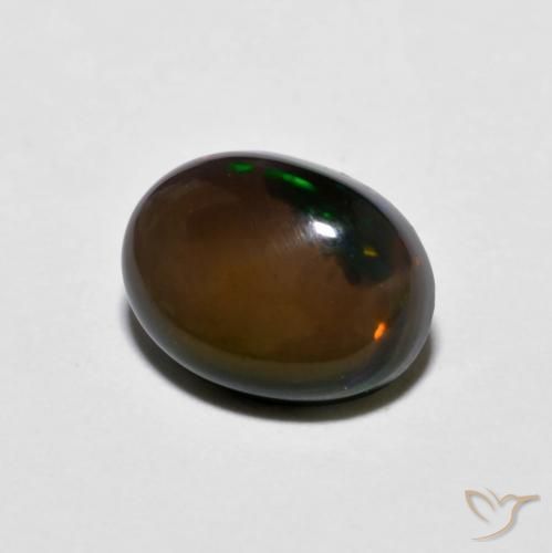 9,17 ctw natürlicher Mehrfarbig Schokoladenopal, Oval, Lichtundurchlässig