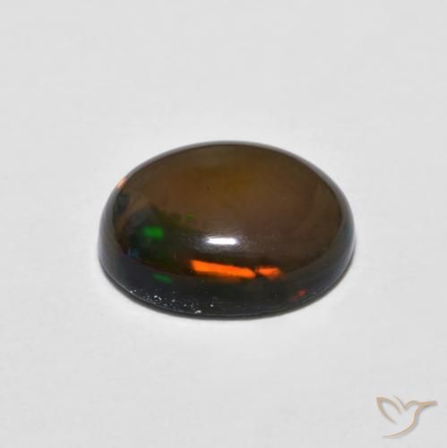 9,17 ctw natürlicher Mehrfarbig Schokoladenopal, Oval, Lichtundurchlässig