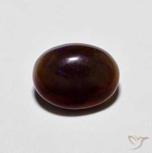 0.76ct Natürlicher Mehrfarbig Schokoladenopal, Oval, Lichtundurchlässig