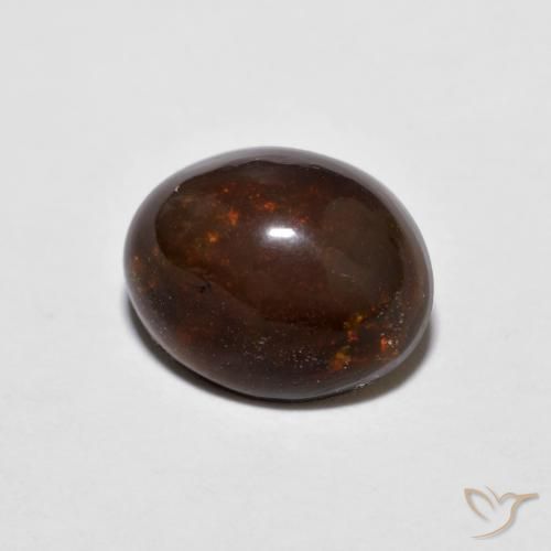 9,17 ctw natürlicher Mehrfarbig Schokoladenopal, Oval, Lichtundurchlässig