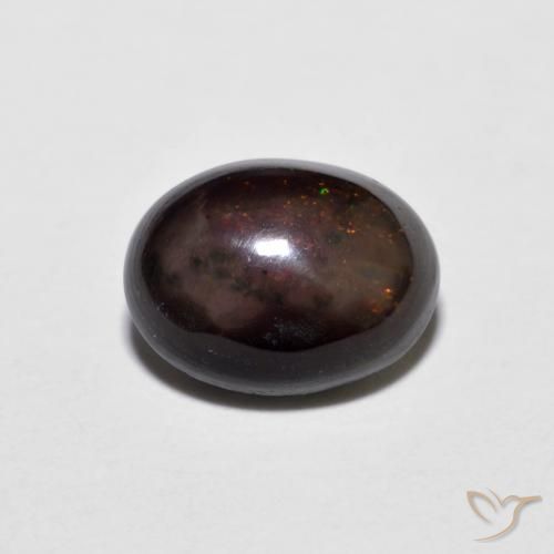 0.74ct Natürlicher Mehrfarbig Schokoladenopal, Oval, Lichtundurchlässig