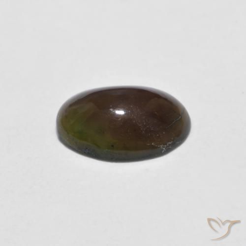 9,17 ctw natürlicher Mehrfarbig Schokoladenopal, Oval, Lichtundurchlässig
