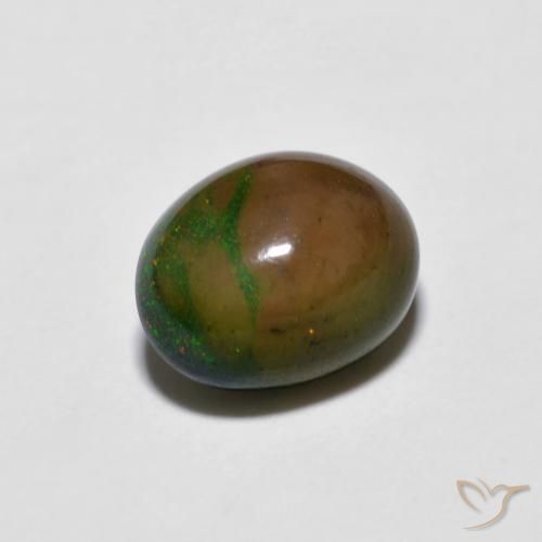 9,17 ctw natürlicher Mehrfarbig Schokoladenopal, Oval, Lichtundurchlässig