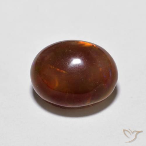 1.21ct Natürlicher Mehrfarbig Schokoladenopal, Oval, Lichtundurchlässig