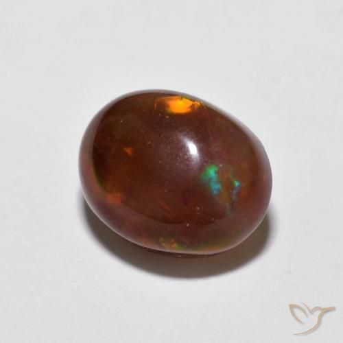 9,17 ctw natürlicher Mehrfarbig Schokoladenopal, Oval, Lichtundurchlässig