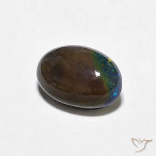 9,17 ctw natürlicher Mehrfarbig Schokoladenopal, Oval, Lichtundurchlässig