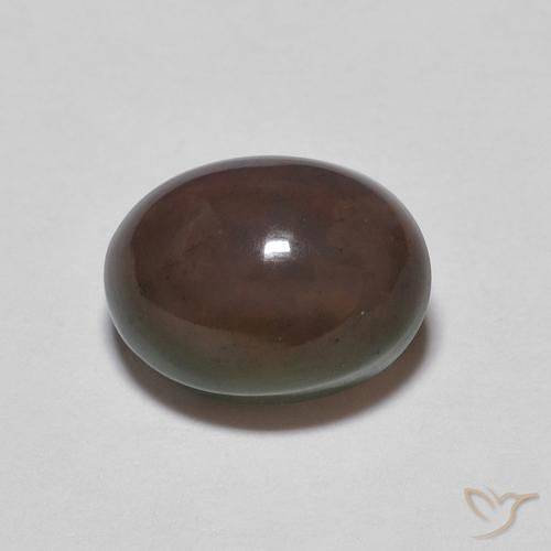 1.01ct Natürlicher Mehrfarbig Schokoladenopal, Oval, Lichtundurchlässig