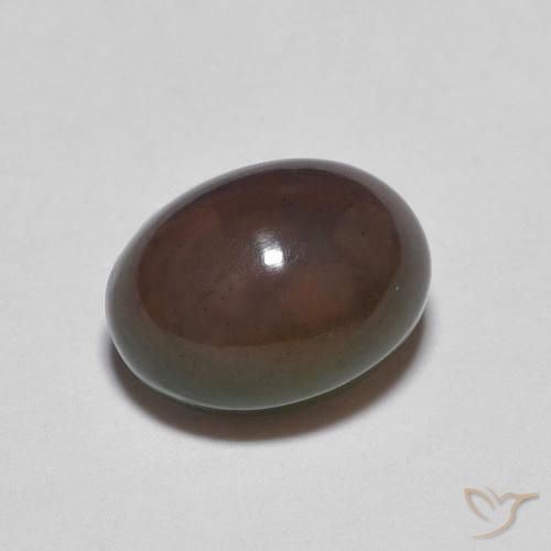 9,17 ctw natürlicher Mehrfarbig Schokoladenopal, Oval, Lichtundurchlässig