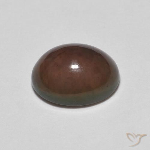9,17 ctw natürlicher Mehrfarbig Schokoladenopal, Oval, Lichtundurchlässig