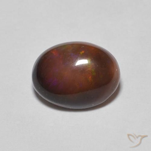 0.76ct Natürlicher Lebkuchen braun Schokoladenopal, Oval, Lichtundurchlässig