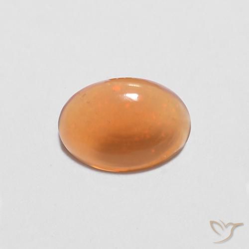 0.34ct Natürlicher Karamellbraun Schokoladenopal, Oval, Transparent
