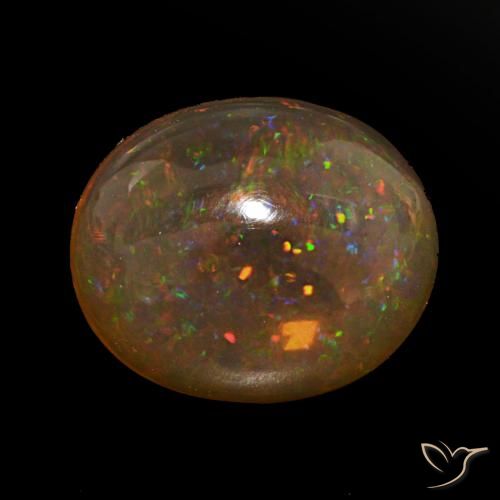 8.01ct Mehrfarbig Schokoladenopal, Oval, Transparent