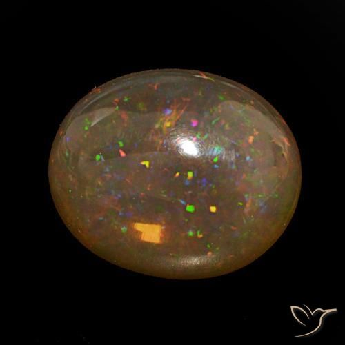 9,17 ctw natürlicher Mehrfarbig Schokoladenopal, Oval, Transparent