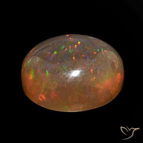9,17 ctw natürlicher Mehrfarbig Schokoladenopal, Oval, Transparent