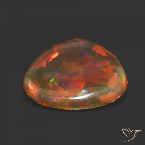 9,17 ctw natürlicher Mehrfarbig Schokoladenopal, Birnenform, Transparent