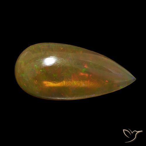 9,17 ctw natürlicher Mehrfarbig Schokoladenopal, Birnenform, Transparent
