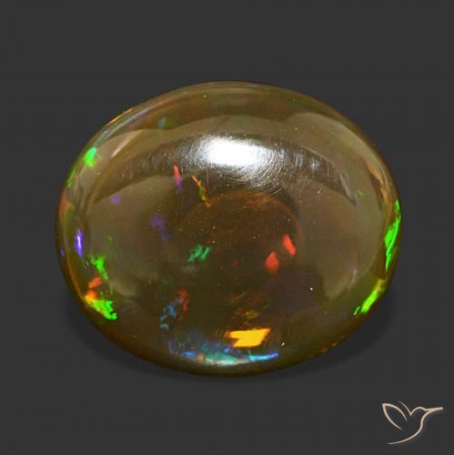 9.41ct Mehrfarbig Schokoladenopal, Oval, Transparent