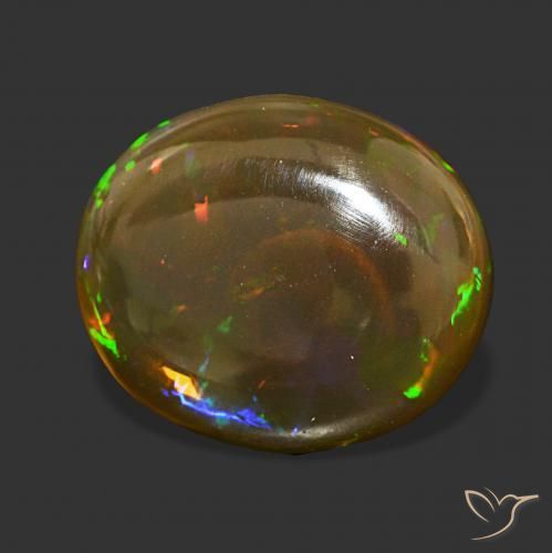 9,17 ctw natürlicher Mehrfarbig Schokoladenopal, Oval, Transparent