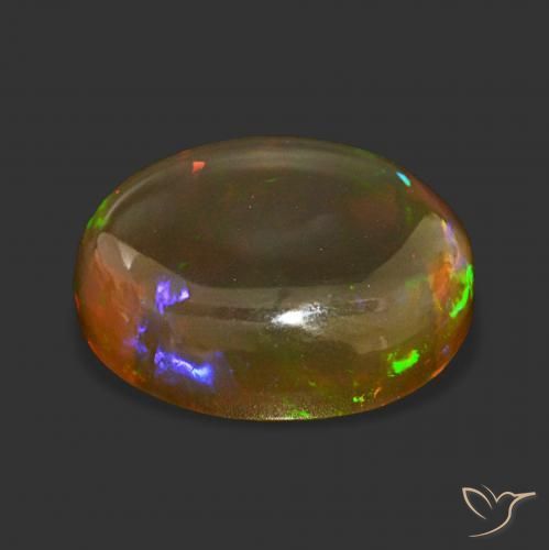 9,17 ctw natürlicher Mehrfarbig Schokoladenopal, Oval, Transparent