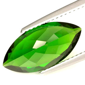3,94 ctw natürlicher grüner Chromdiopsid, Marquise, VVS-VS