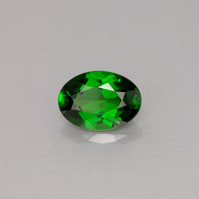 0,77 ctw natürlicher grüner Chromdiopsid, Oval Schliff, VS