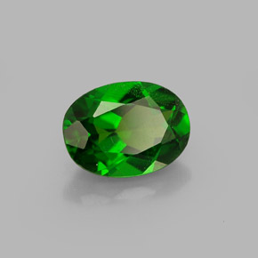 0,89 ctw natürlicher grüner Chromdiopsid, Oval Schliff, VS
