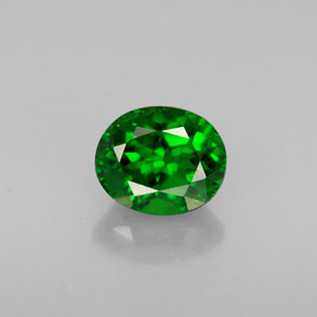 0,68 ctw natürlicher grüner Chromdiopsid, Oval Schliff, VS