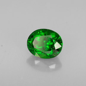 0,68 ctw natürlicher grüner Chromdiopsid, Oval Schliff, VS