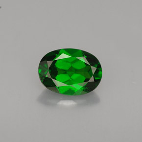 0,87 ctw natürlicher grüner Chromdiopsid, Oval Schliff, VS
