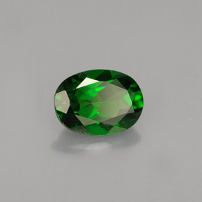 0,87 ctw natürlicher grüner Chromdiopsid, Oval Schliff, VS