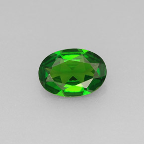 0,60 ctw natürlicher grüner Chromdiopsid, Oval Schliff, VS