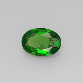 0,60 ctw natürlicher grüner Chromdiopsid, Oval Schliff, VS
