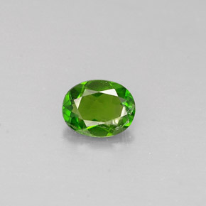 0,28 ctw natürlicher grüner Chromdiopsid, Oval Schliff, VS