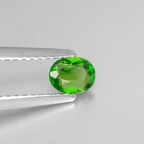0,23 ctw natürlicher grüner Chromdiopsid, Oval Schliff, VS