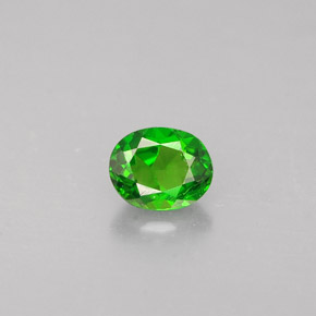 0,29 ctw natürlicher grüner Chromdiopsid, Oval Schliff, VS