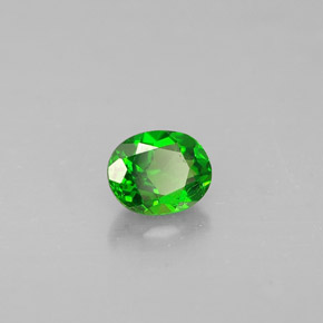 0,29 ctw natürlicher grüner Chromdiopsid, Oval Schliff, VS