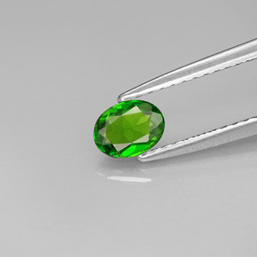 0,33 ctw natürlicher grüner Chromdiopsid, Oval Schliff, VS