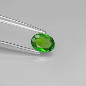 0,33 ctw natürlicher grüner Chromdiopsid, Oval Schliff, VS