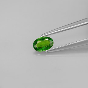 0,26 ctw natürlicher Grün Chromdiopsid, Oval Schliff, VS