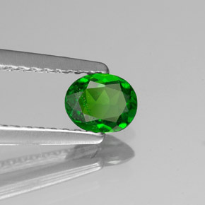 0,35 ctw natürlicher grüner Chromdiopsid, Oval Schliff, VS-SI