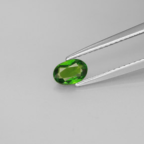 0,36 ctw natürlicher grüner Chromdiopsid, Oval Schliff, VS