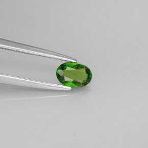 0,36 ctw natürlicher grüner Chromdiopsid, Oval Schliff, VS