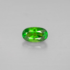 0,39 ctw natürlicher grüner Chromdiopsid, Oval Schliff, VS